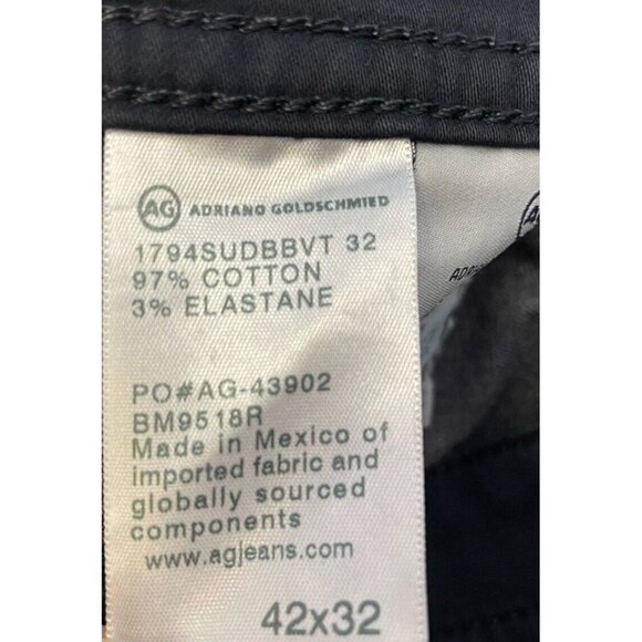 AG Adriano Goldschmied The Everett Slim Straight Navy Blue Jean Pants Size 42X29 - Picture 4 of 12